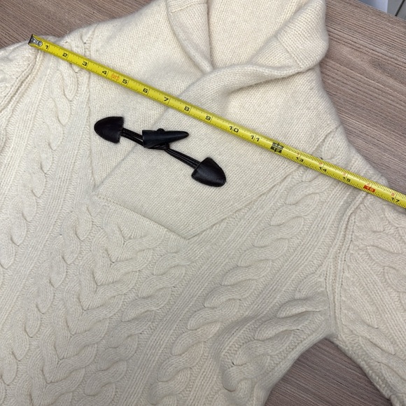 Loft 604 Men’s Natural Cable Wool High Collar Pullover Sweater Small - Picture 9 of 9